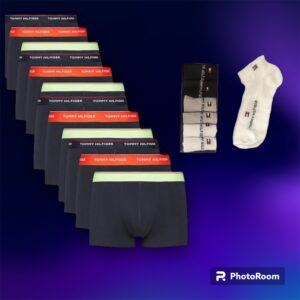 TOMMY HILFIGER BOXERS PACK OF 12 UNDERWEAR Και Δώρο 12 ζεύγη Καλτσες