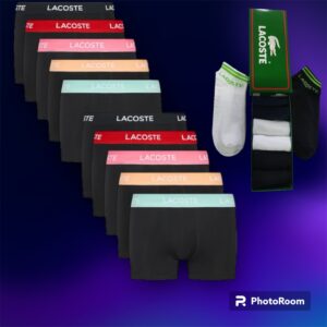 LACOSTE BOXERS PACK OF 12 UNDERWEAR Και Δώρο 12 ζεύγη Καλτσες