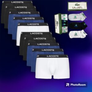 LACOSTE BOXERS PACK OF 12 UNDERWEAR Και Δώρο 12 ζεύγη Καλτσες