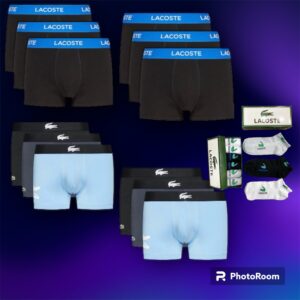 LACOSTE BOXERS PACK OF 12 UNDERWEAR Και Δώρο 12 ζεύγη Καλτσες